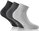 Rohner Tagessocke Sneaker Basic Plus hellgrau/grau/dunkelgrau - 3 Paar